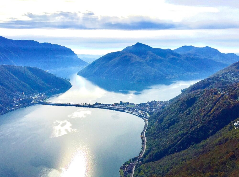 Gulf of Lugano in Switzerland. 