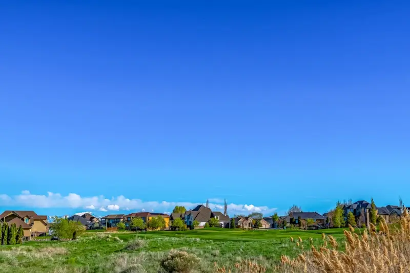 Celebrity neighborhoods in Colorado featuring Cherry Hills Village luxury estates with expansive green lawns