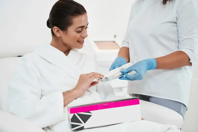 Patient consulting with medical professional about treatment options when facial fillers go wrong