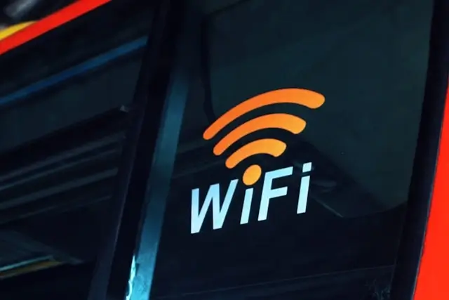 WiFi sign on a public vehicle in Jamaica