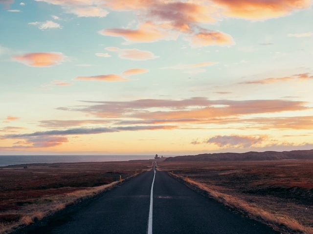 open road in iceland
