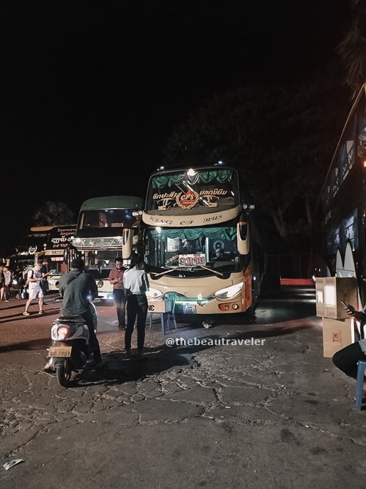 The bus from Pakse to Vientiane. 