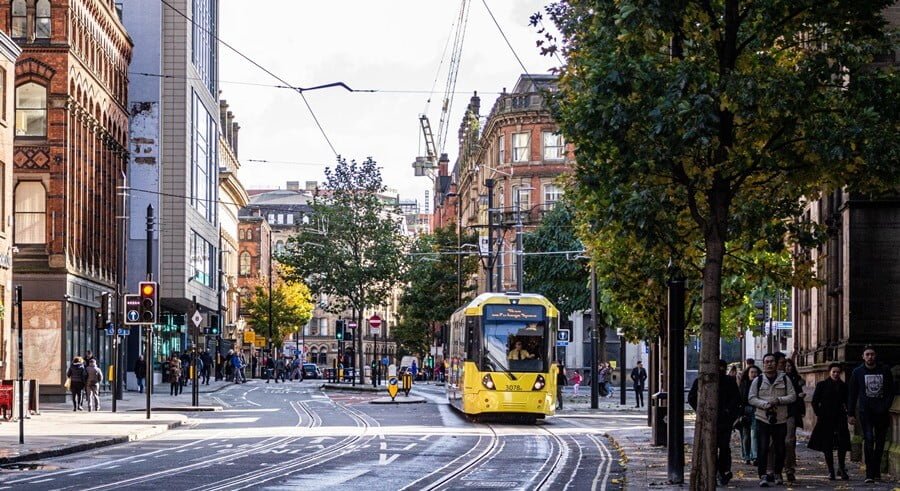 Metrolink Manchester. 