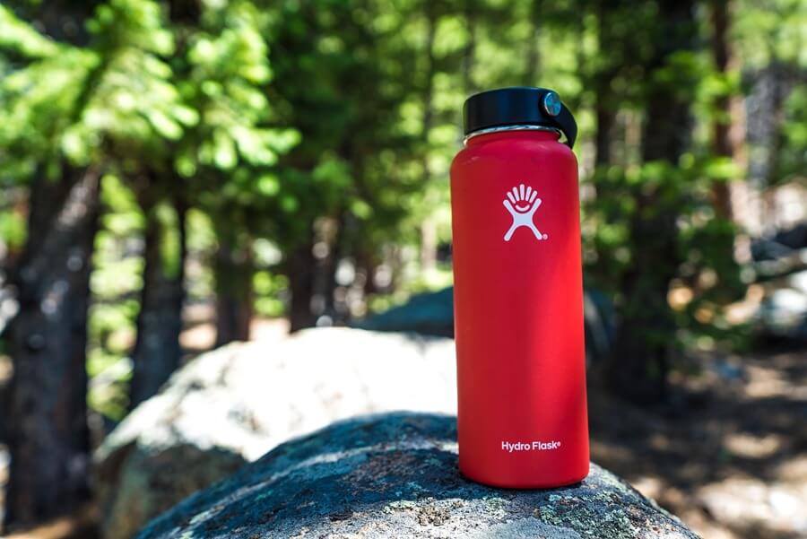 water bottle during hiking. 