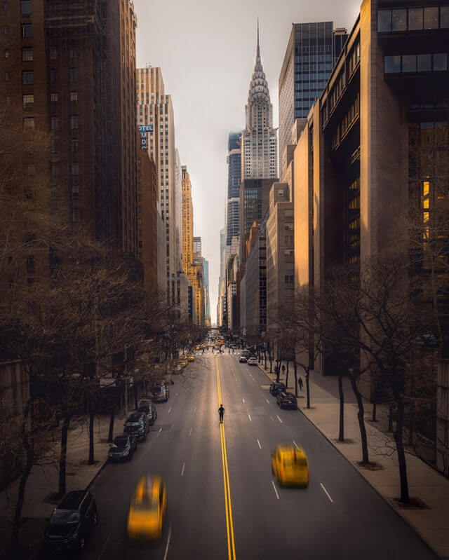 Yellow cab in New York. 