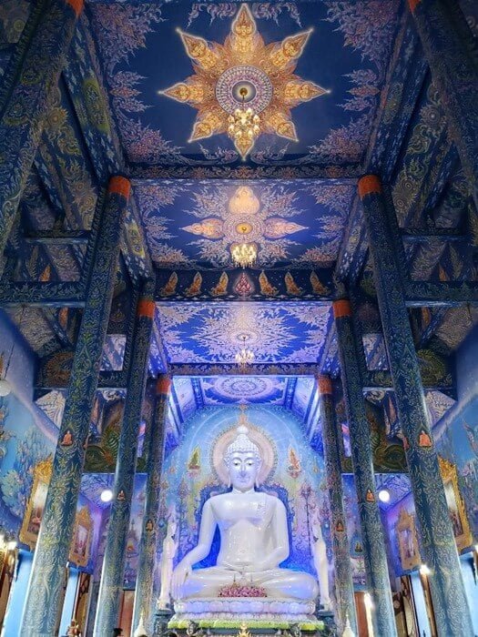 Wat Rong Suea Ten, the Blue Temple in Chiang Rai.