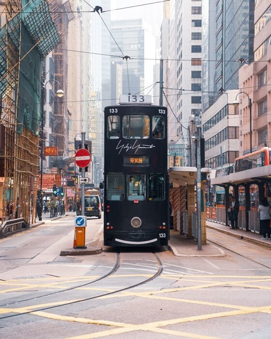 Tram in Hong Kong.