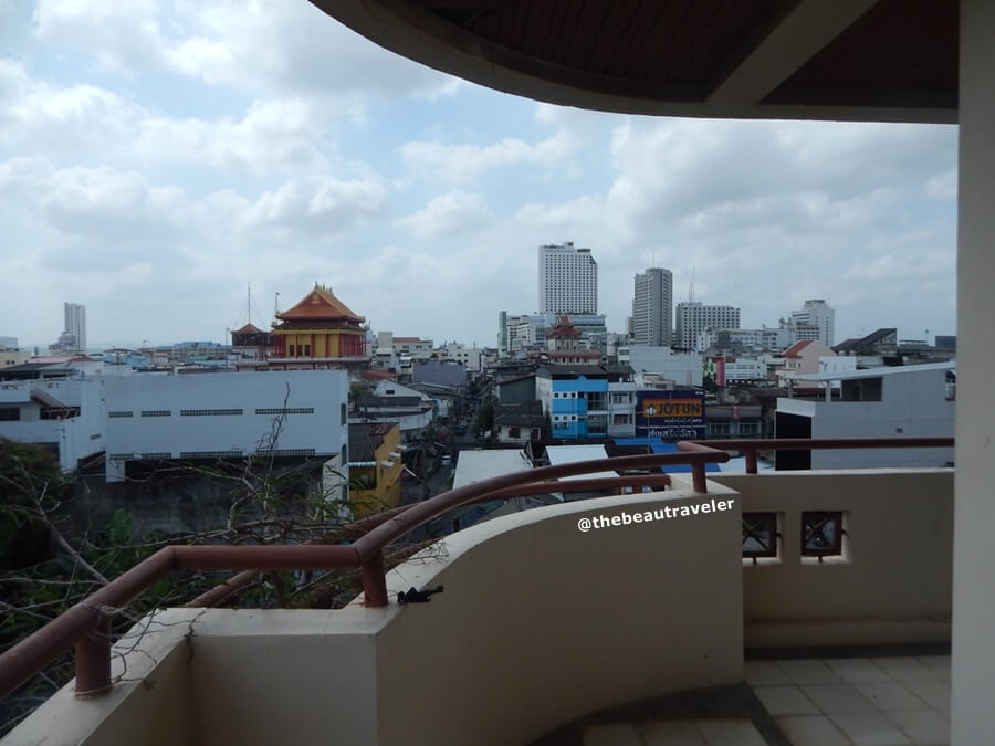 A spacious balcony at the deluxe room in SC Heritage Hotel Hat Yai.