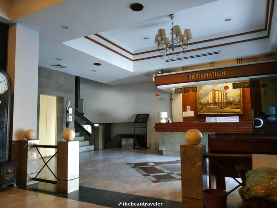 The lobby at SC Heritage Hotel in Hat Yai. 