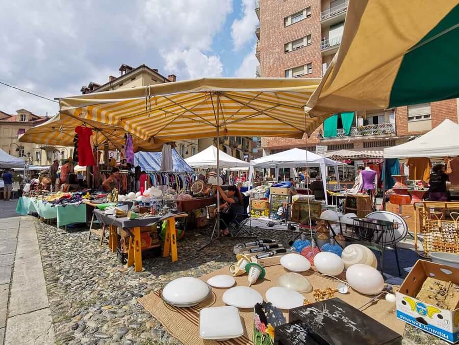 Balon Flea Market in Turin, Italy.