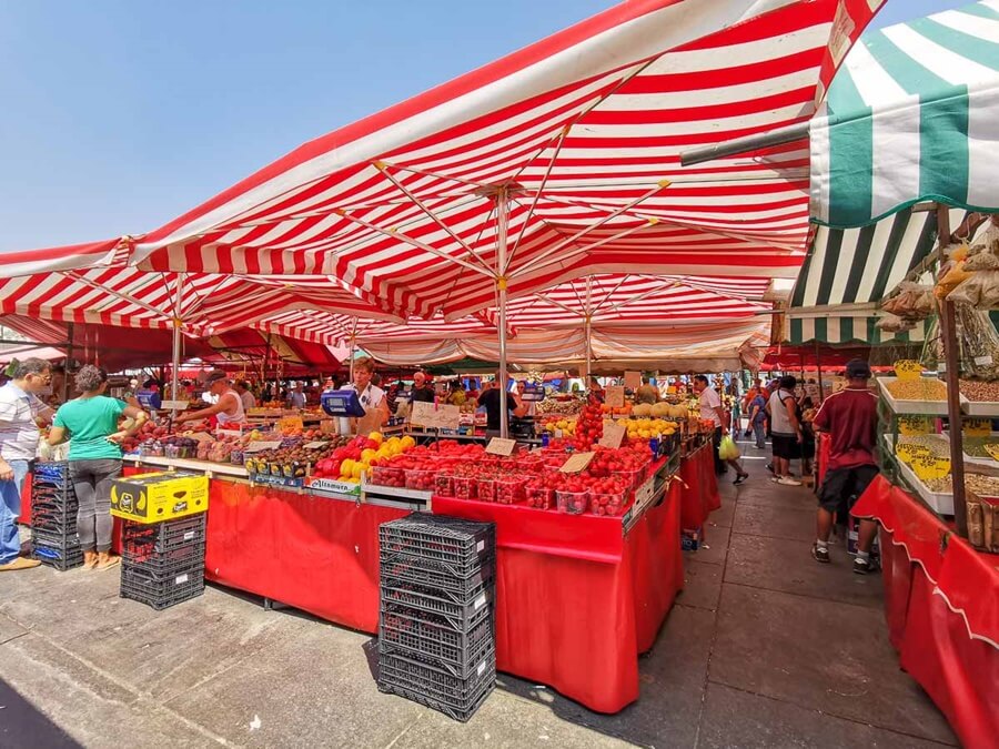 Porta Palazzo Market in Turin, Italy.