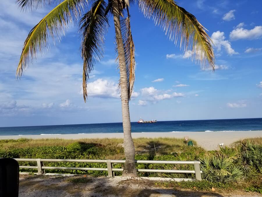 South Florida is known for its white sandy beach. 