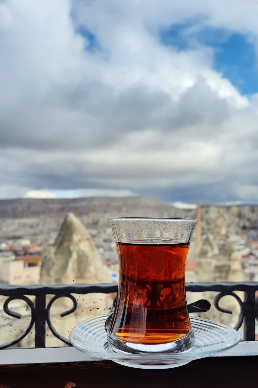 The view from the top at Macca restaurant in Cappadocia, Turkey.