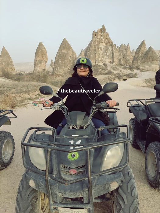 My first time riding ATV in Cappadocia.