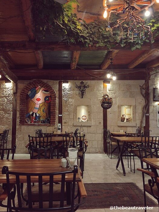 The advantage of staying in Goreme is that there are many cafes and restaurants around the area.