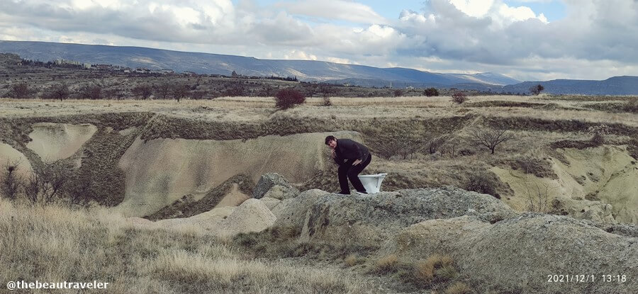 The toilet with the view of Cappadocia.