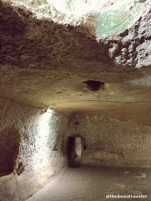 Derinkuyu Underground City in Cappadocia, Turkey.