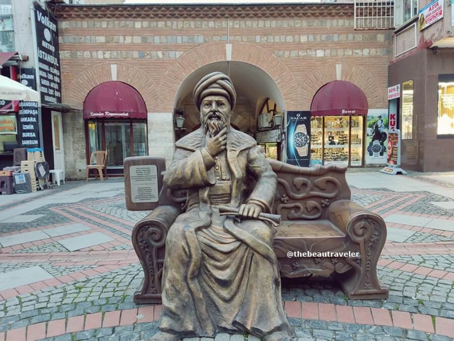 Mimar Sinan statue in Edirne, Turkey. 