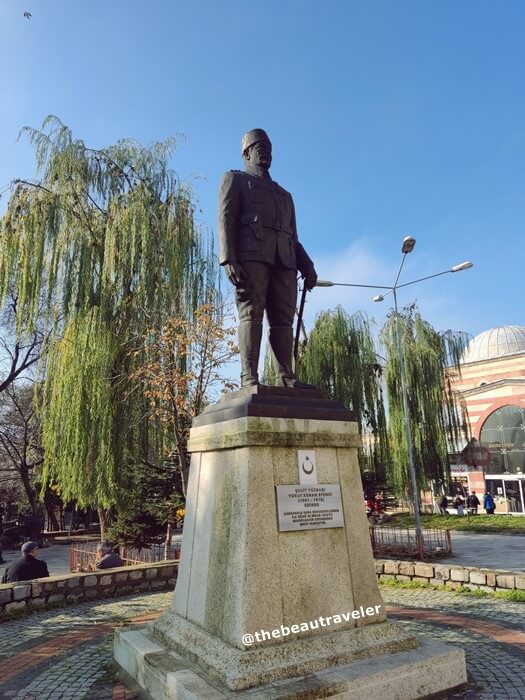 Attaturk statue in Edirne Old Town, Turkey.