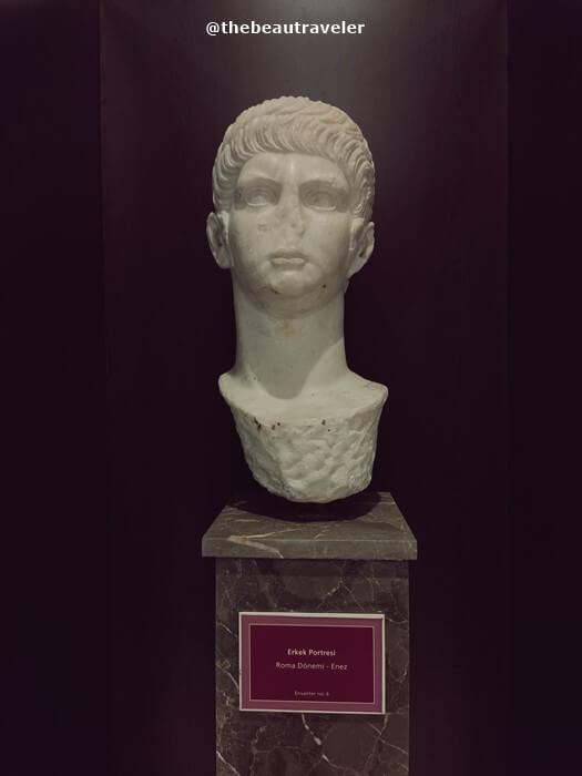 A statue from the archaeology section at Edirne Museum.