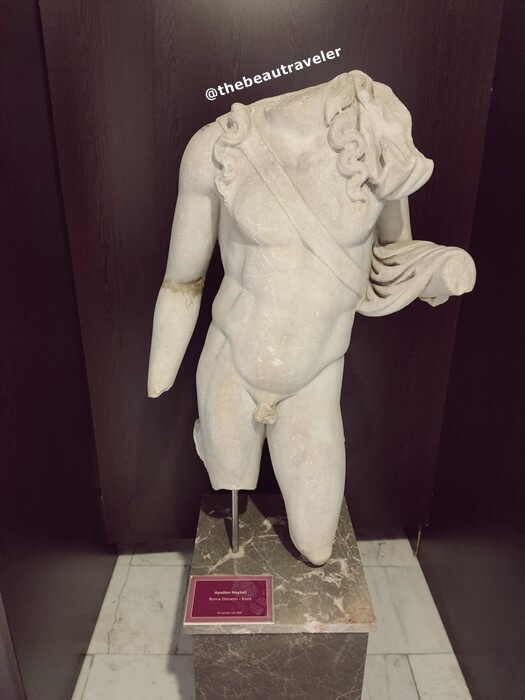 A statue from the archaeology section at Edirne Museum.