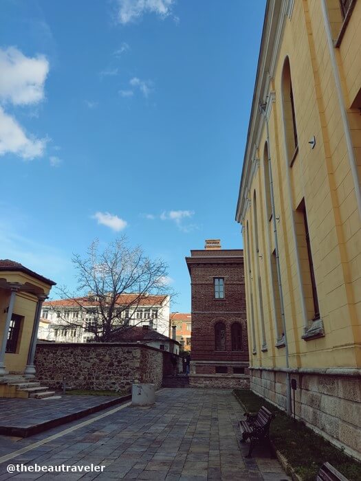 The backyard of the Grand Synagogue of Edirne, Turkey.