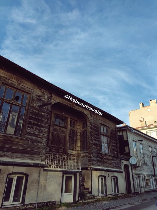 Houses around Maarif Caddesi in Edirne, Turkey.