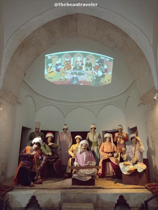 The diorama of musicians to entertain mental health patients at the complex of Sultan Bayezid II Health Museum in Edirne, Turkey.