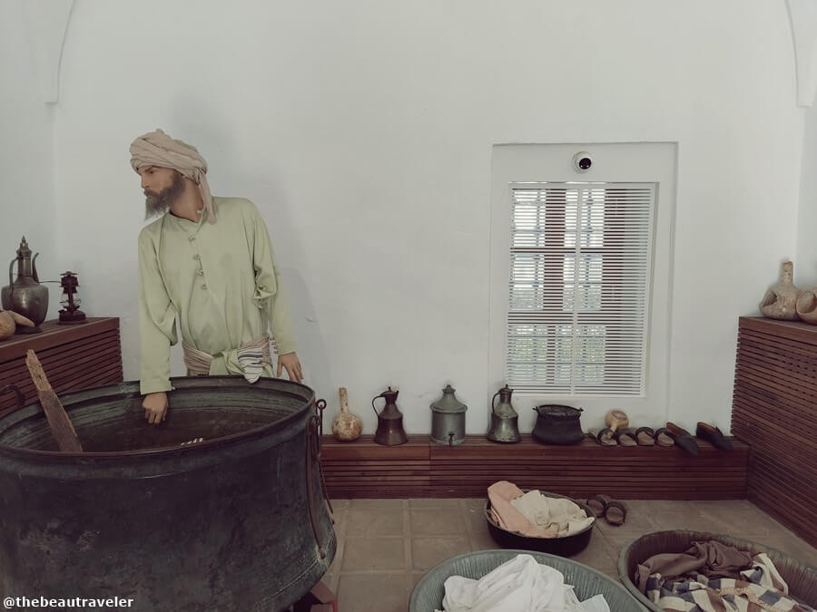 The diorama of kitchen staff at Sultan Bayezid II Health Museum in Edirne, Turkey.