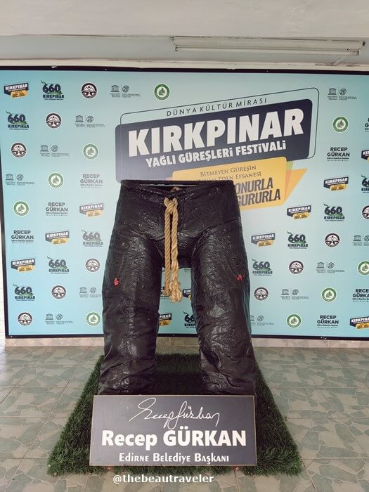 Kirkpinar oil wrestling festival in Edirne, Turkey.