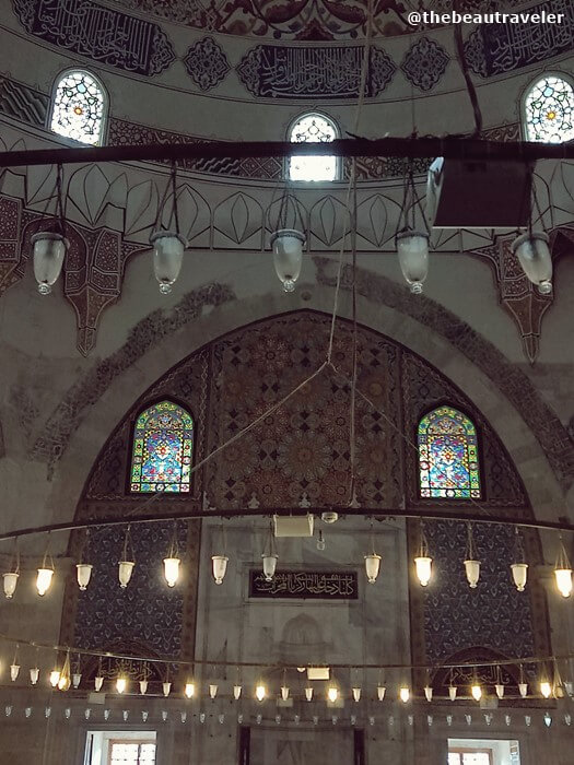 The interior design at Uc Serefeli Mosque in Edirne, Turkey.