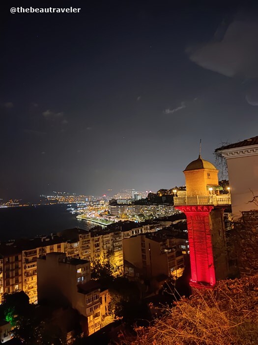 A city light view from Asansor, Izmir.