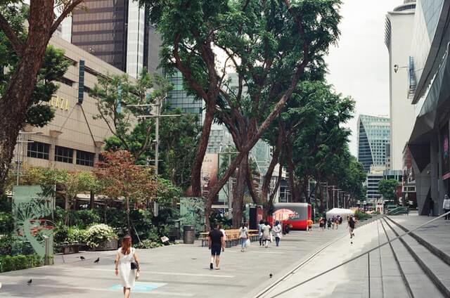 Orchard Road in Singapore. 