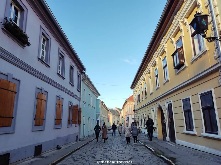 Dunavska Street in Novi Sad, Serbia. 