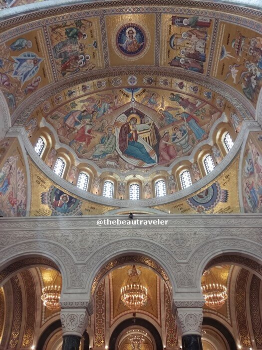 Inside the Temple of St. Sava in Belgrade, Serbia.
