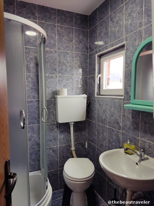 The bathroom at Apartmani Vasic, Banja Koviljaca.