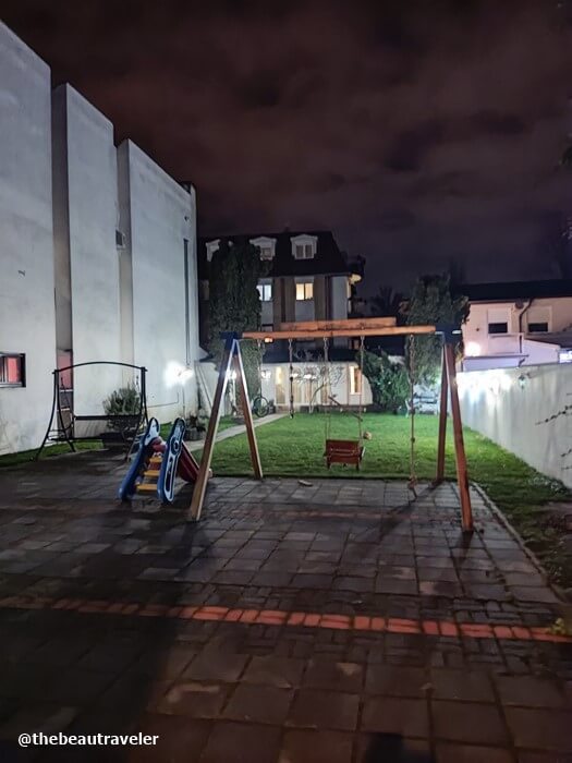 The playground at Apartmani Amaro in Novi Sad, Serbia.