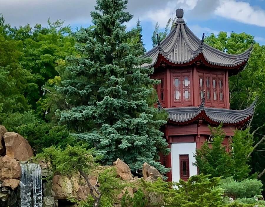 Montreal Pagoda, Quebec in Canada. 