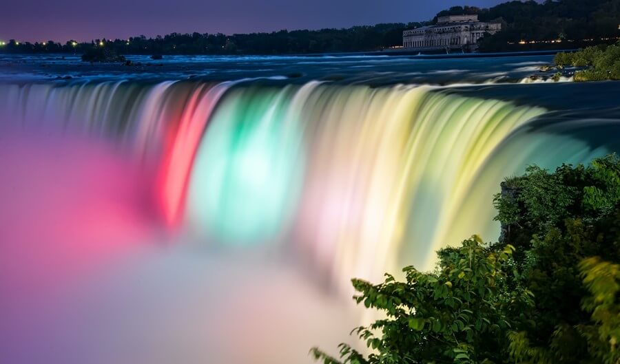 New Year's Eve in Niagara Falls, Ontario in Canada. 