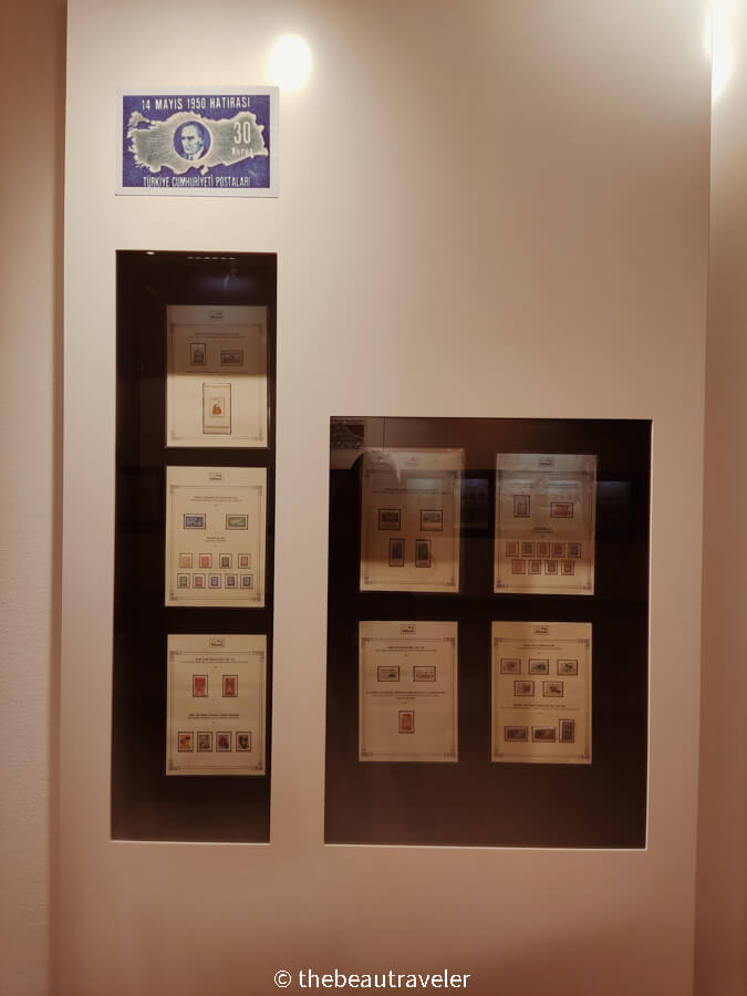 Exhibition at the PTT Stamp Museum in Ankara, Turkey.