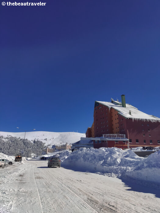 Ski resort at Kurbagakaya station, Mount Uludag in Bursa, Turkey.