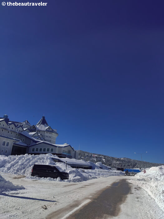 Ski resort at Kurbagakaya station, Mount Uludag in Bursa, Turkey.