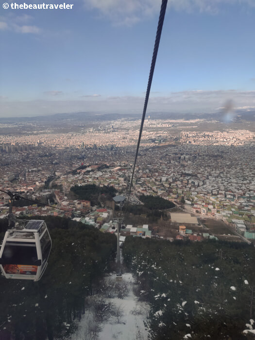 A view of Bursa from Bursa teleferik.