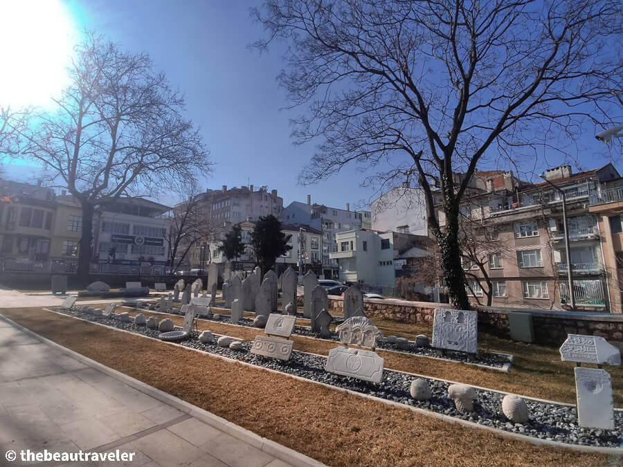 Cemetery at the Museum of Turkish and Islamic Arts in Bursa, Turkey.