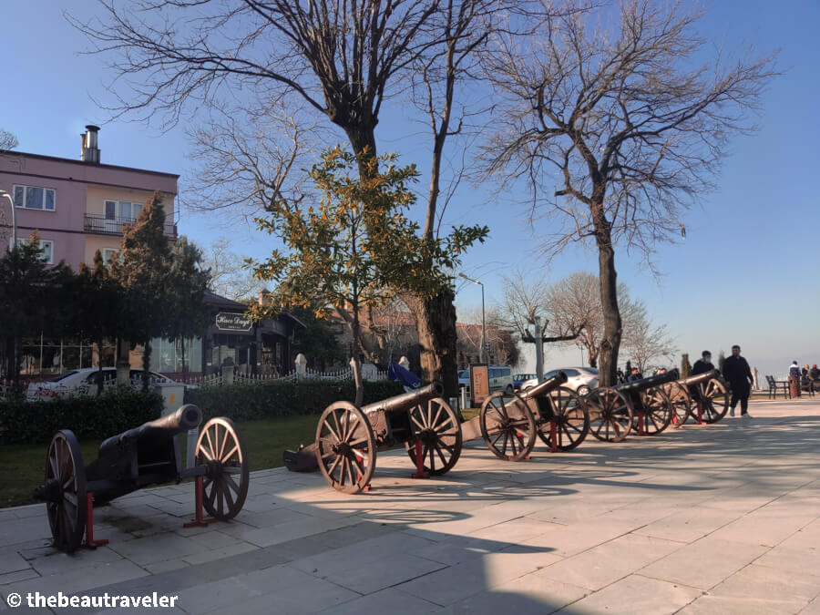 The historical cannon at Tophane Park, Bursa in Turkey.