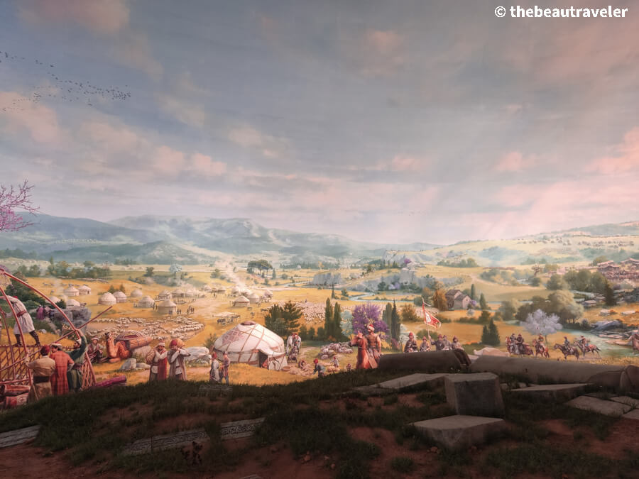 360° panoramic murals at Panorama 1326 Bursa Conquest Museum in Bursa, Turkey.