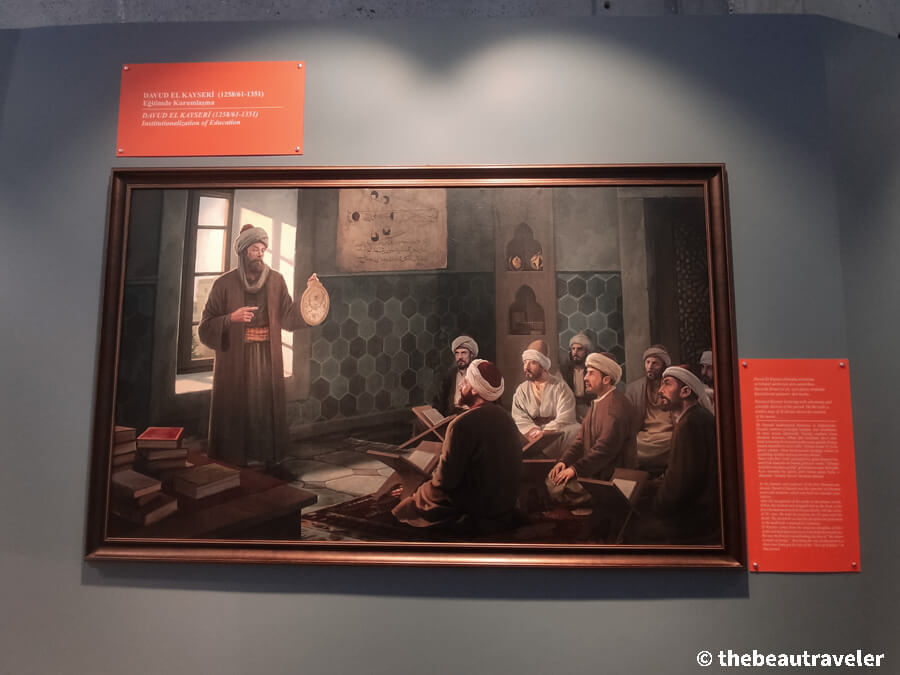 The painting that tells the history of the rise of the Ottoman Empire at Panorama 1326 Bursa Conquest Museum in Bursa, Turkey.