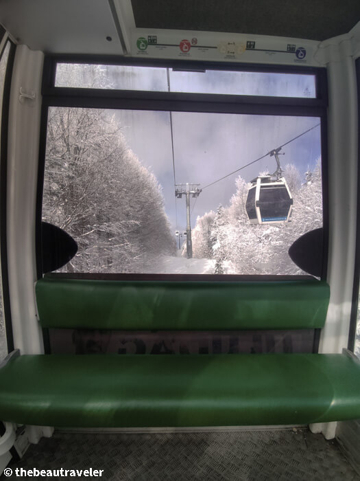 Bursa teleferik, cable car ride to Mount Uludag in Bursa, Turkey.