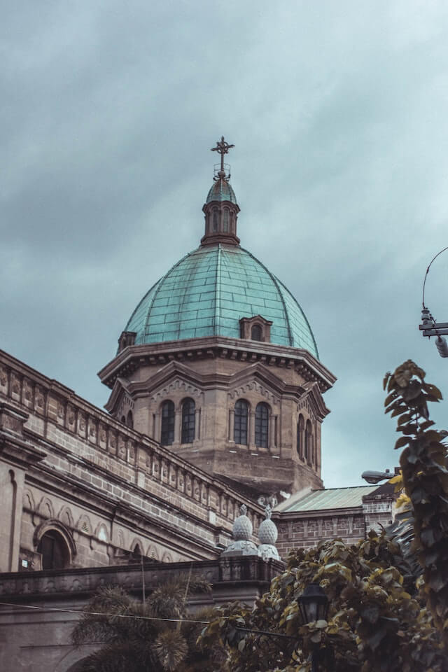 Intramuros cathedral in Manila, Philippines. 