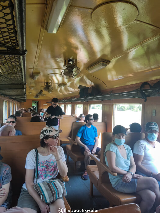 The Death Railway train journey in Thailand.